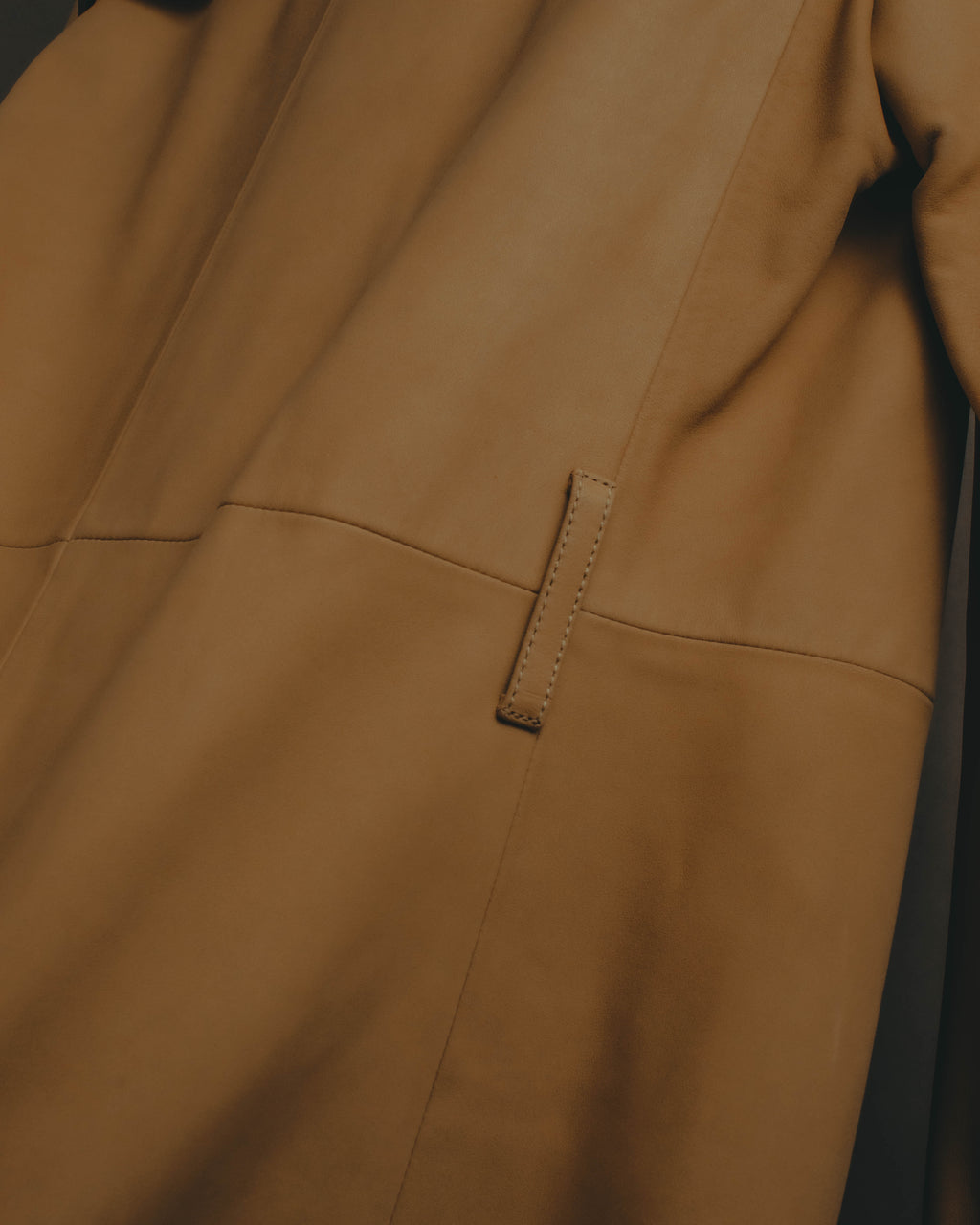 –SPECIAL– “Maison Martin Margiela” 2012AW Leather trench coat with Line 4 printed lining