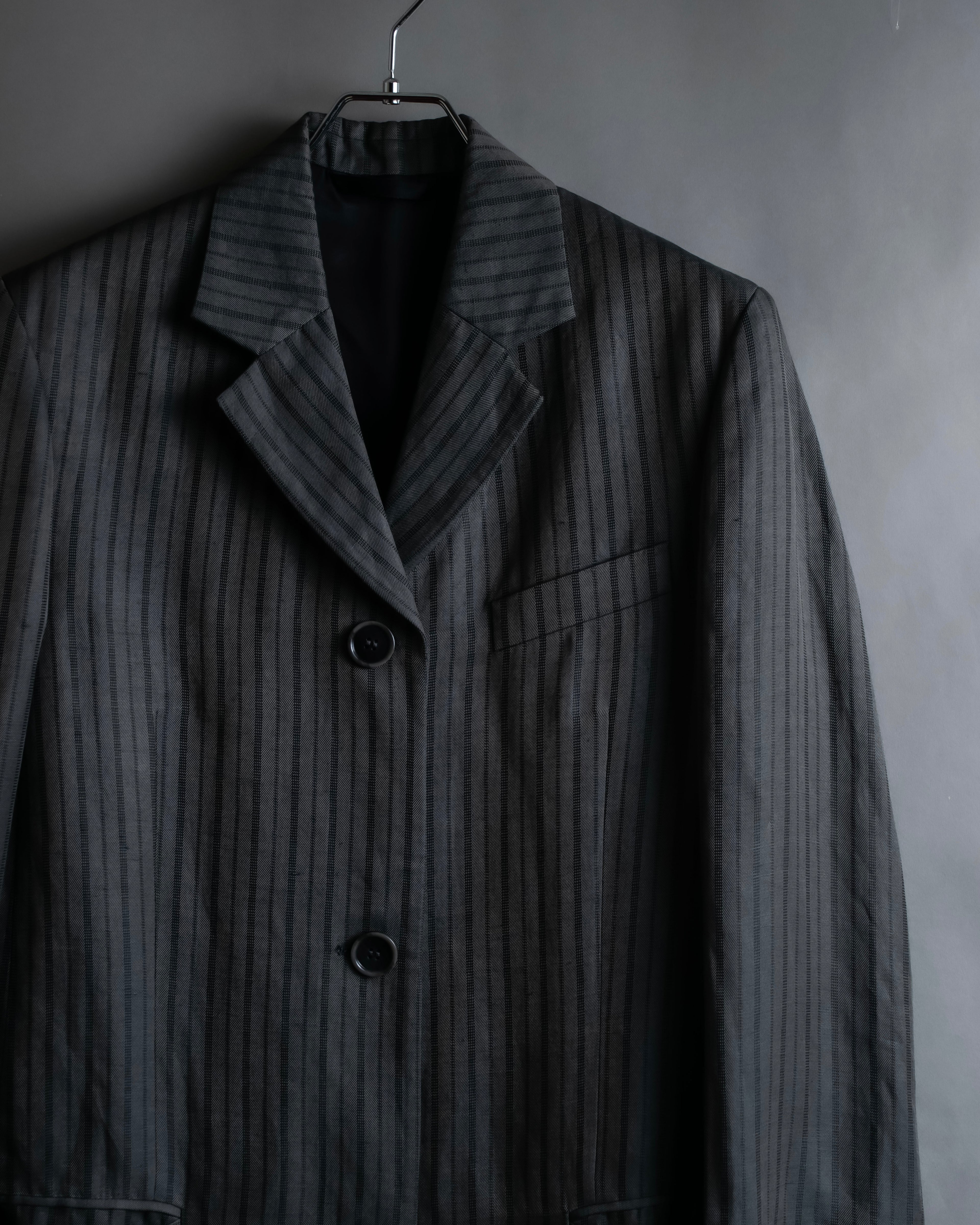 "Acne Studios" Antique design long striped coat