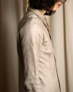 "ISAMU KATAYAMA" Dart-shaped deer leather shirt jacket