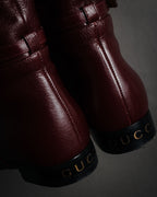"GUCCI" 20’s archive canvas panel jockey boots
