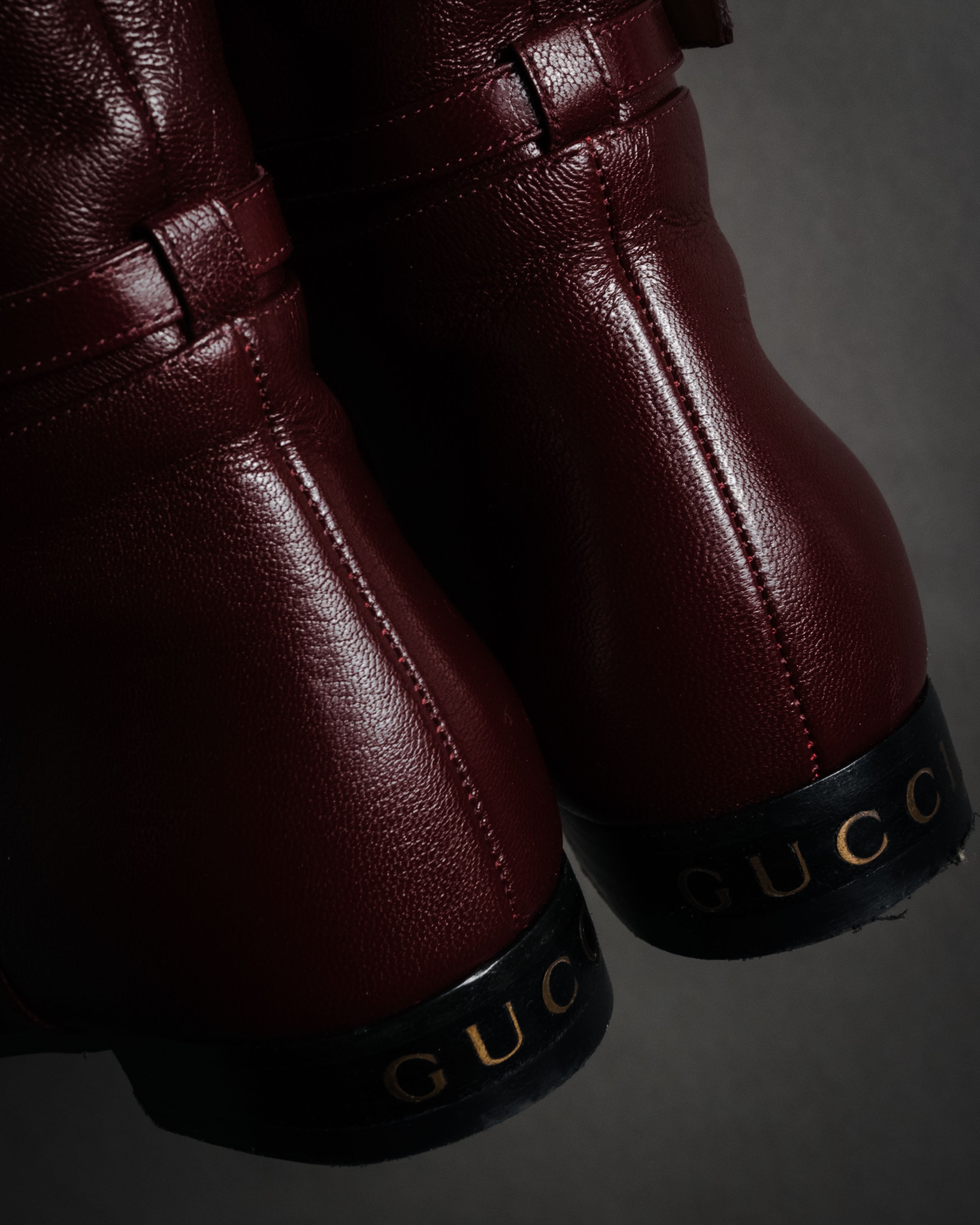 "GUCCI" 20’s archive canvas panel jockey boots