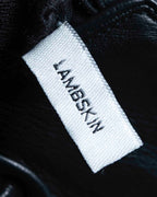 For lease "Christian Dior" Stud design metal plate docking leather gloves