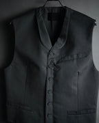 “PRADA” 2012SS poplin minimalist tailored gilet