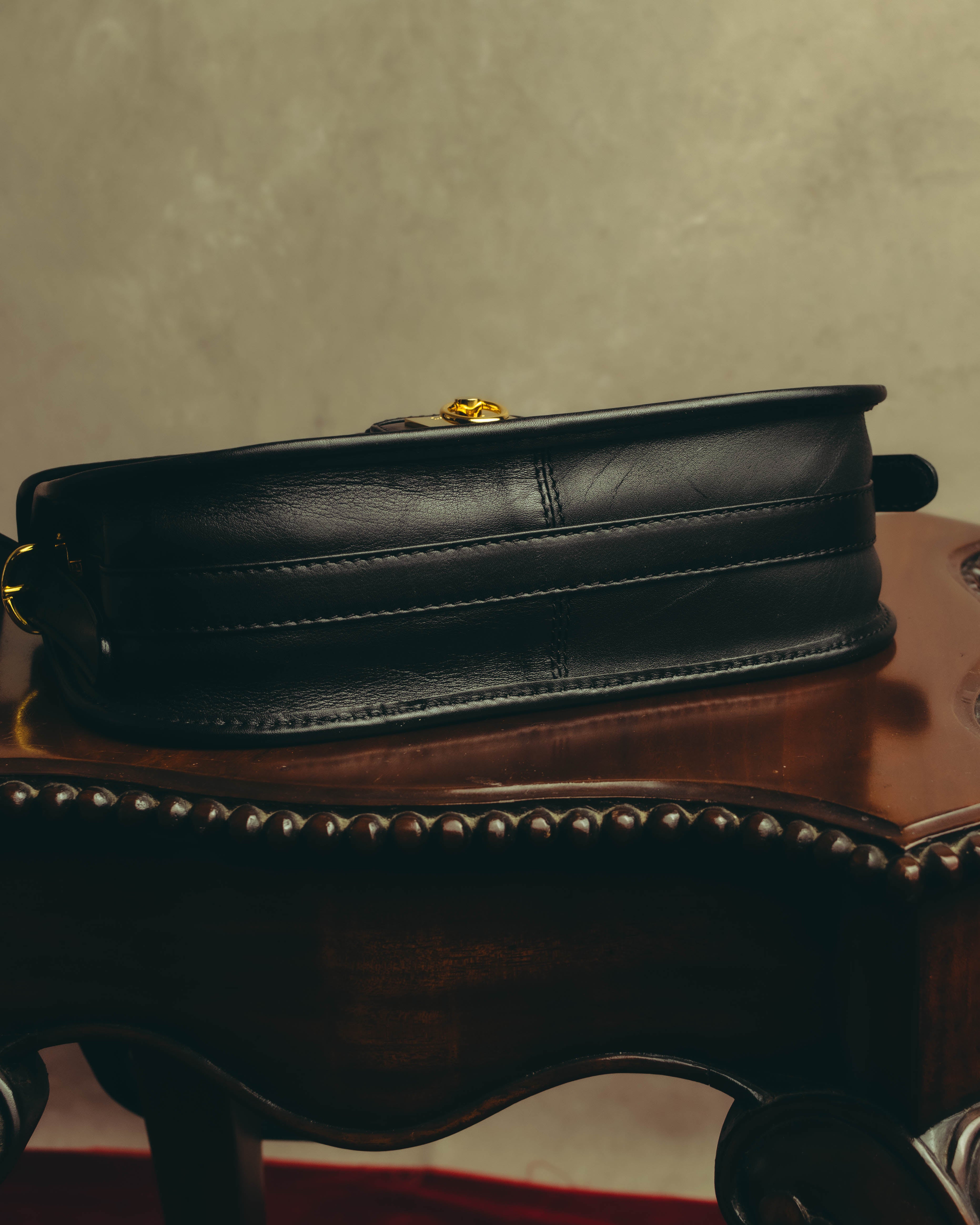 “CELINE” 90’s-00’s Ring lock leather shoulder bag