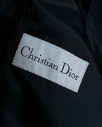 "Christian Dior" Straight line draping silk chester coat
