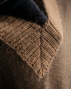 "HERMES" Gaultier period H logo engraved V-neck knit