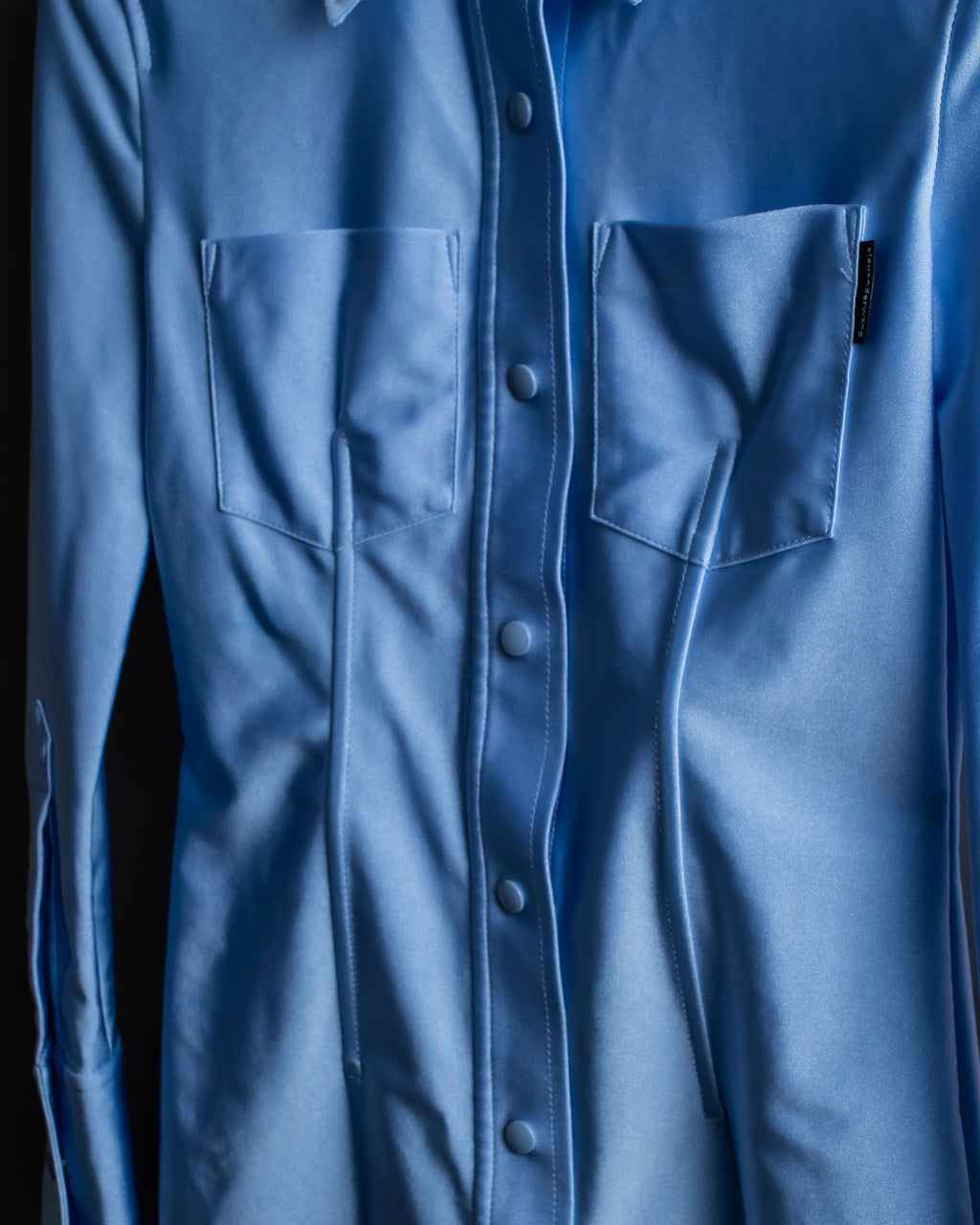 "ALEXANDER WANG" Three-dimensional cut design light blue shirt