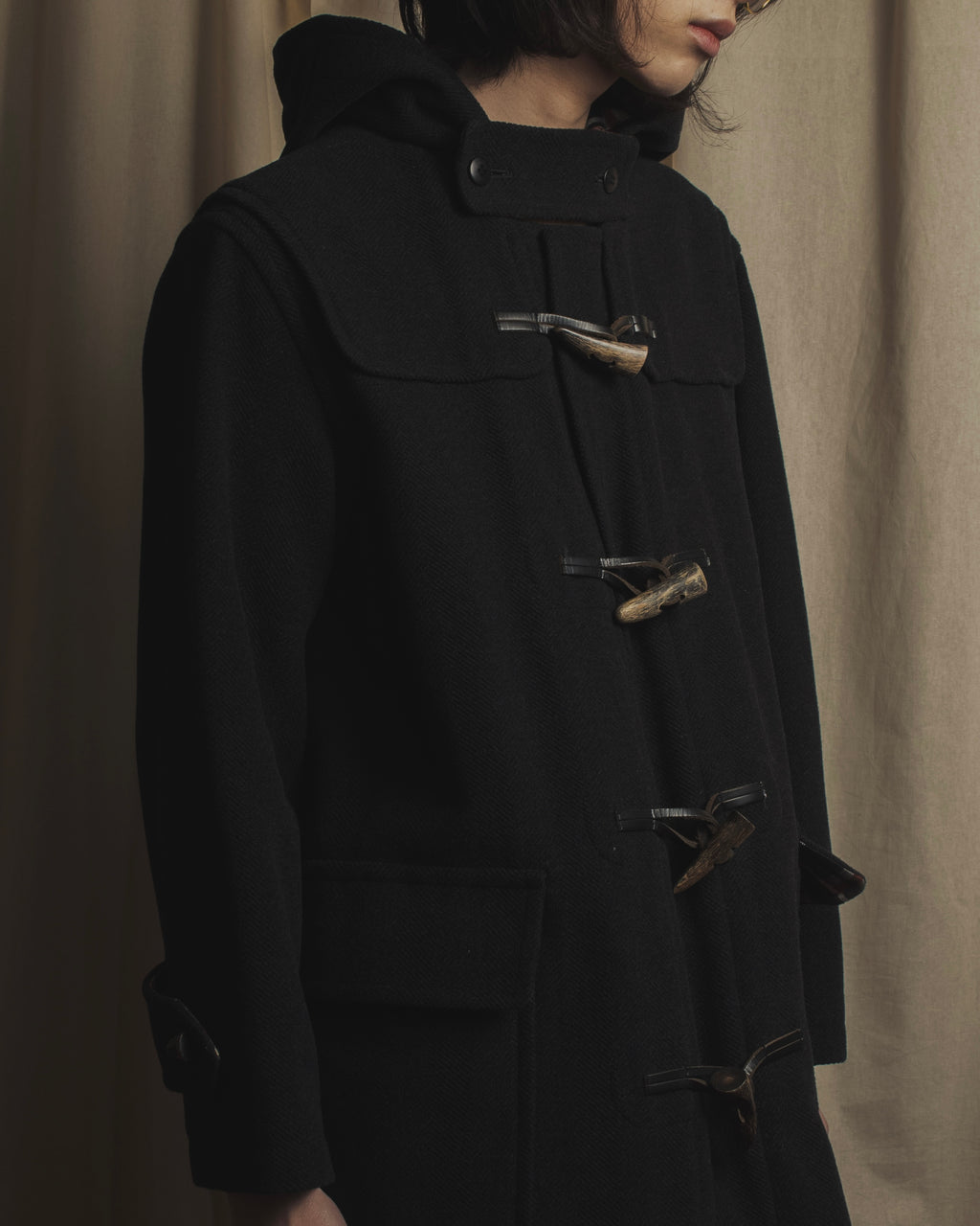 Abrigo tipo duffle de herencia de los años 90 de Burberrys con capucha forrada de cuadros