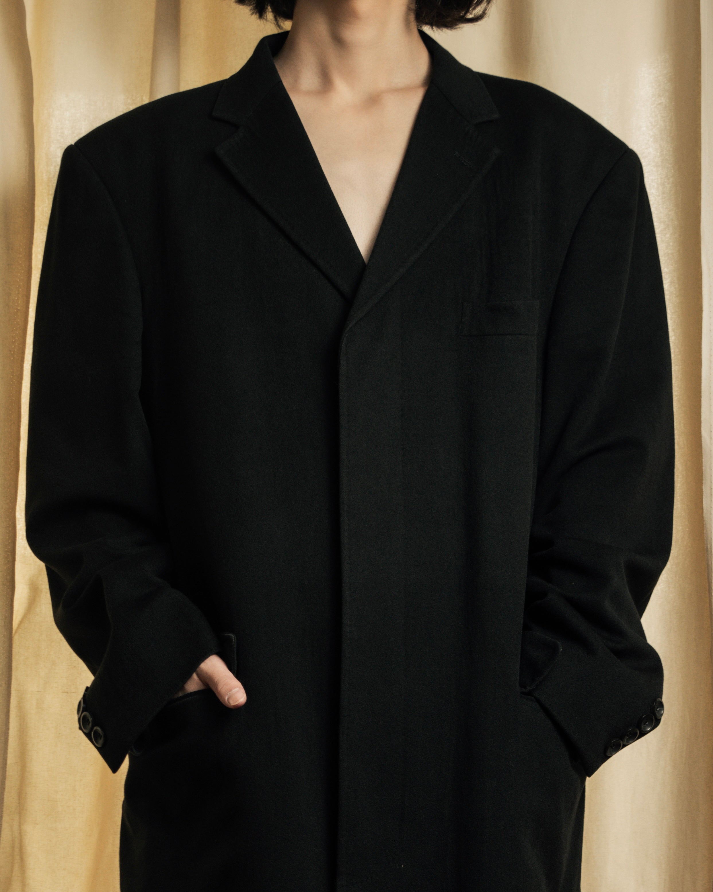 "Ermenegildo Zegna" Drapey finish 100% cashmere cloth chester coat