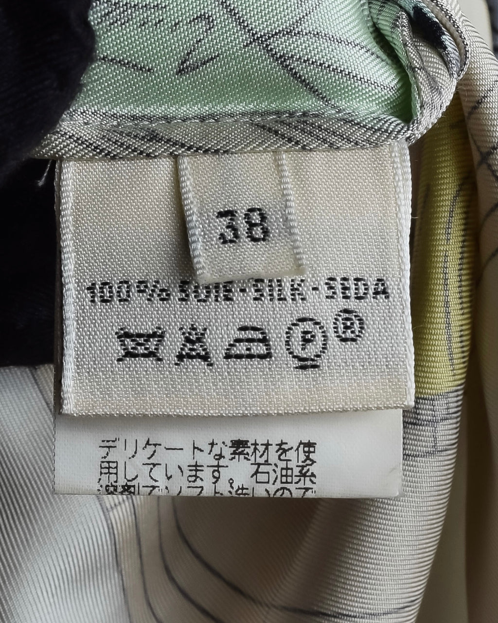 "HERMES" Margiela period Les Étoiles, Stars silk shirt