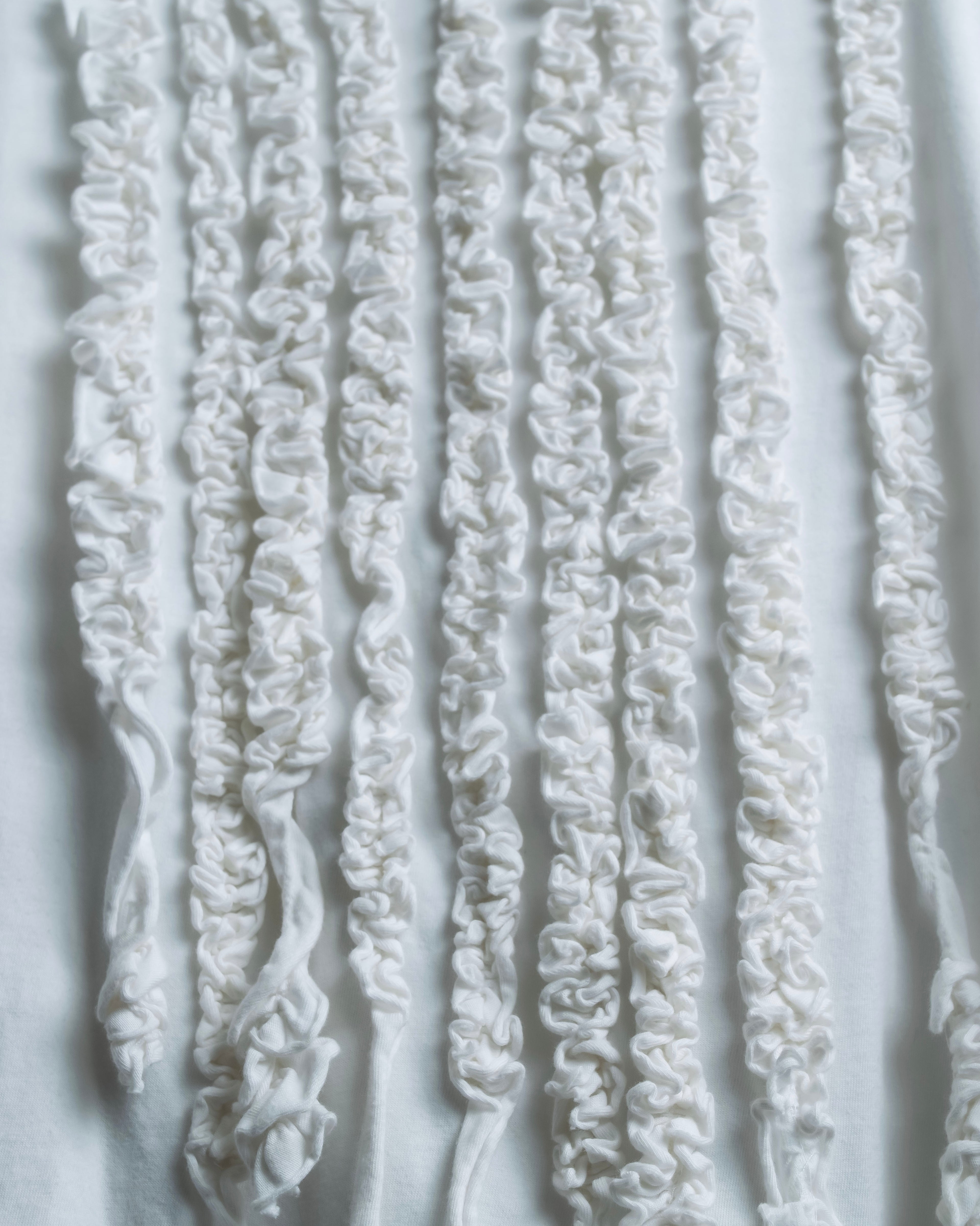 "Yohji Yamamoto POUR HOMME" Long ruffle design soft cotton T-shirt