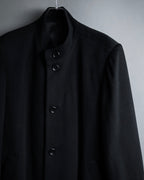 "BARBERINI" Minimalist detail 100% cashmere stand collar coat