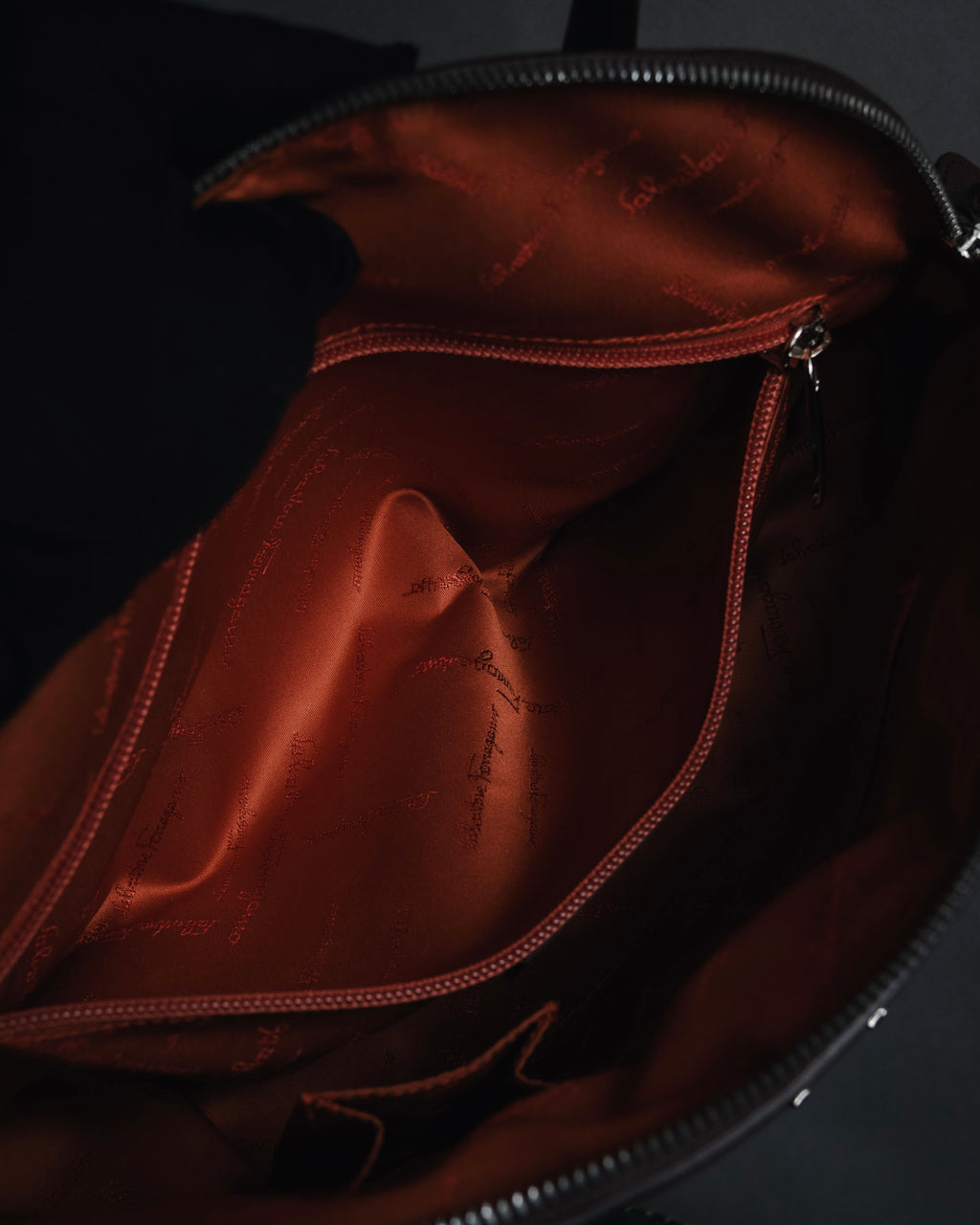 –SPECIAL– "Salvatore Ferragamo" 00’s calf hair gancini rattan accent handbag