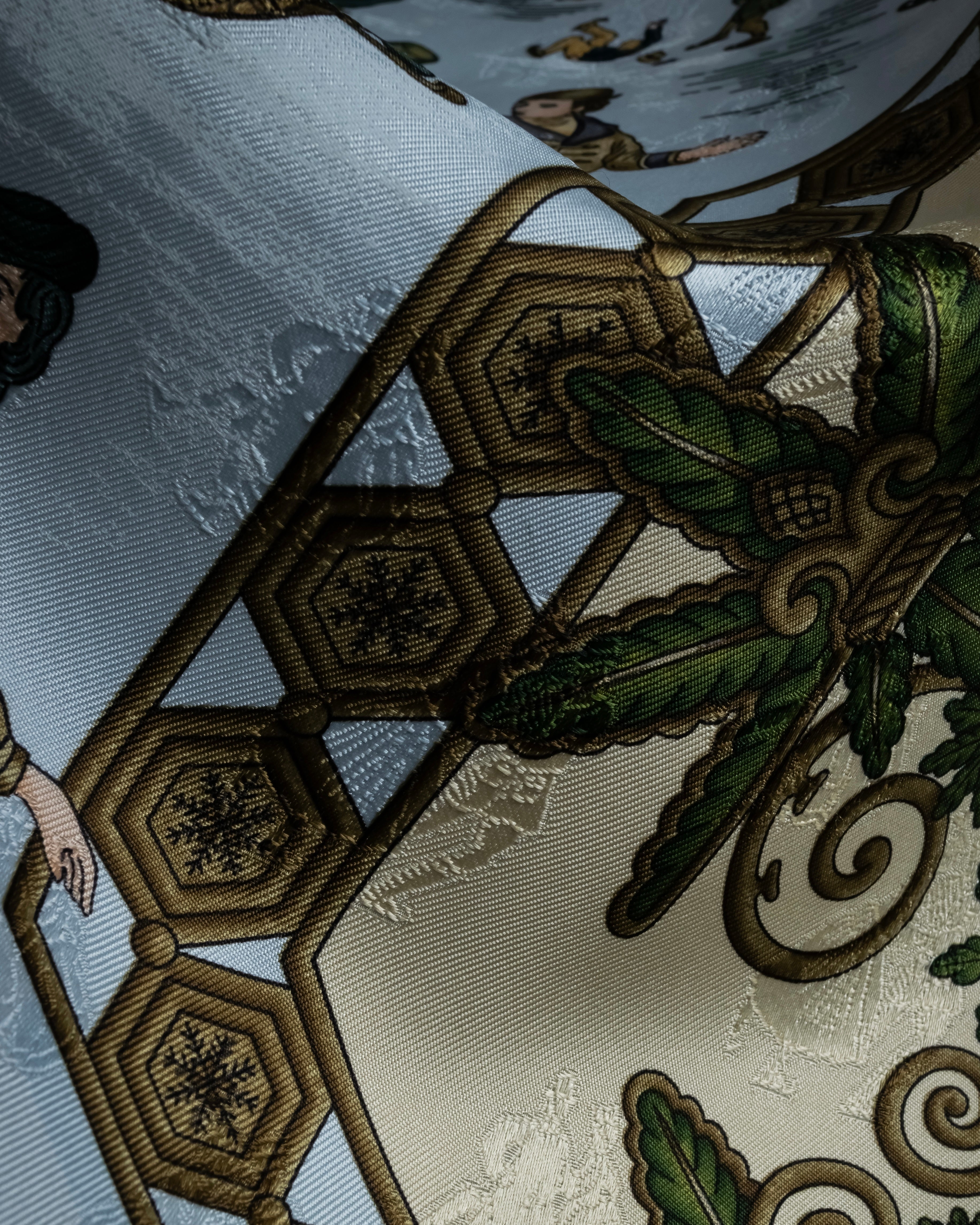 "HERMES" Carré 90 Joies d’Hiver Winter Pleasures silk scarf