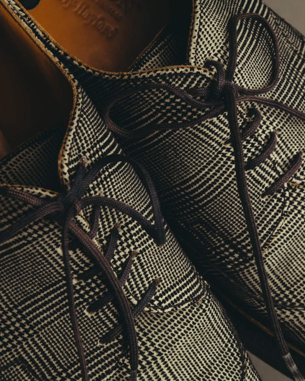"J.M. WESTON" 2010's Prince of wales checked derby shoes