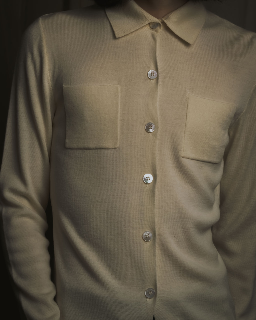 "Salvatore Ferragamo" 2000’s virgin wool knit shirt