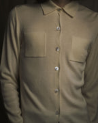 "Salvatore Ferragamo" 2000’s virgin wool knit shirt