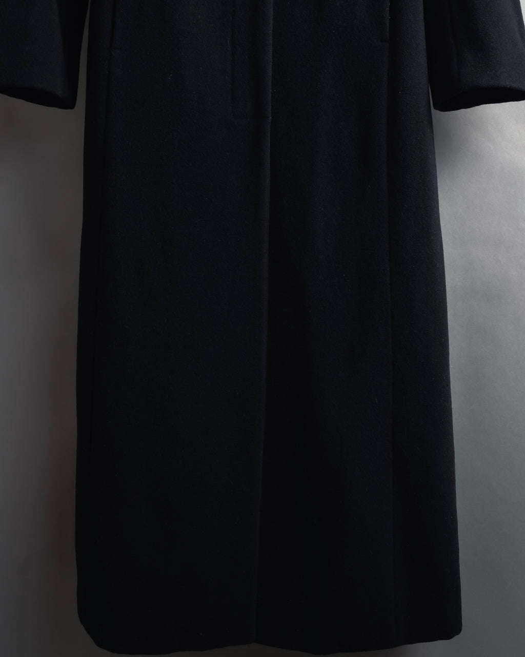 Abrigo con cuello de piel súper largo de los años 90-00 de MAX&Co.