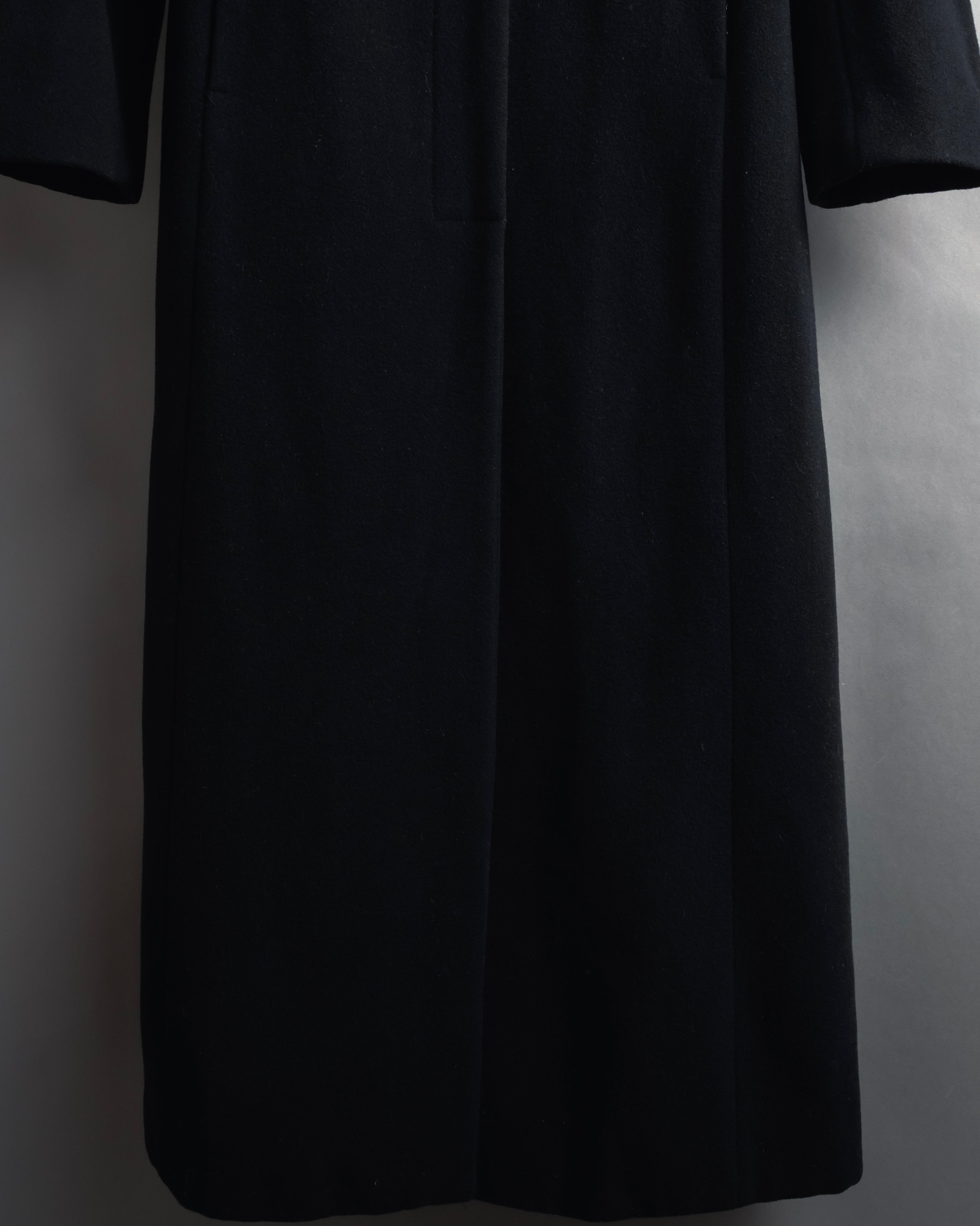 Abrigo con cuello de piel súper largo de los años 90-00 de MAX&Co.