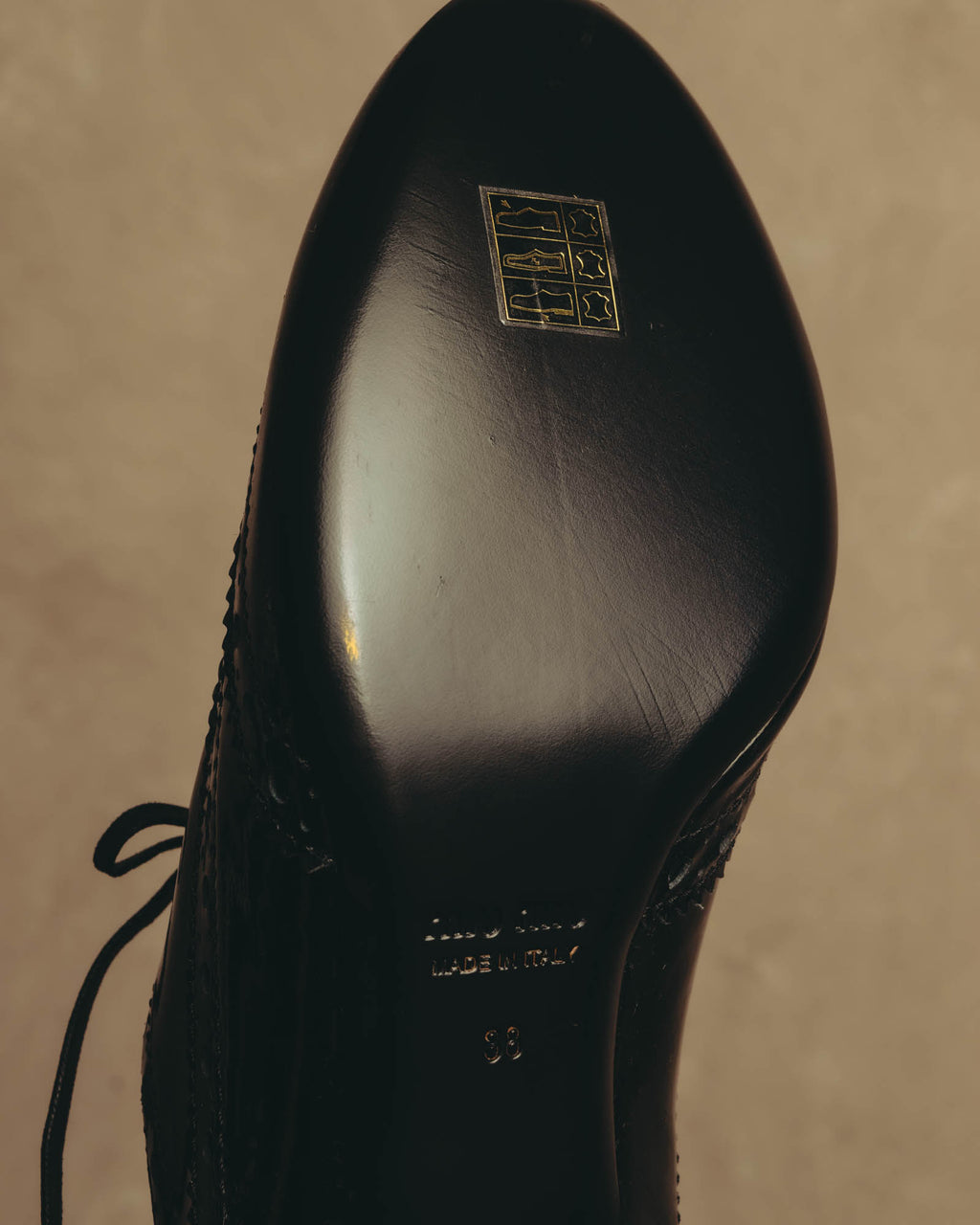 -SPECIAL- “Miu Miu” 2010’s Crystal embellished heel patent leather brogue shoes