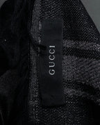 "GUCCI" GG pattern glitter blend woven large stole