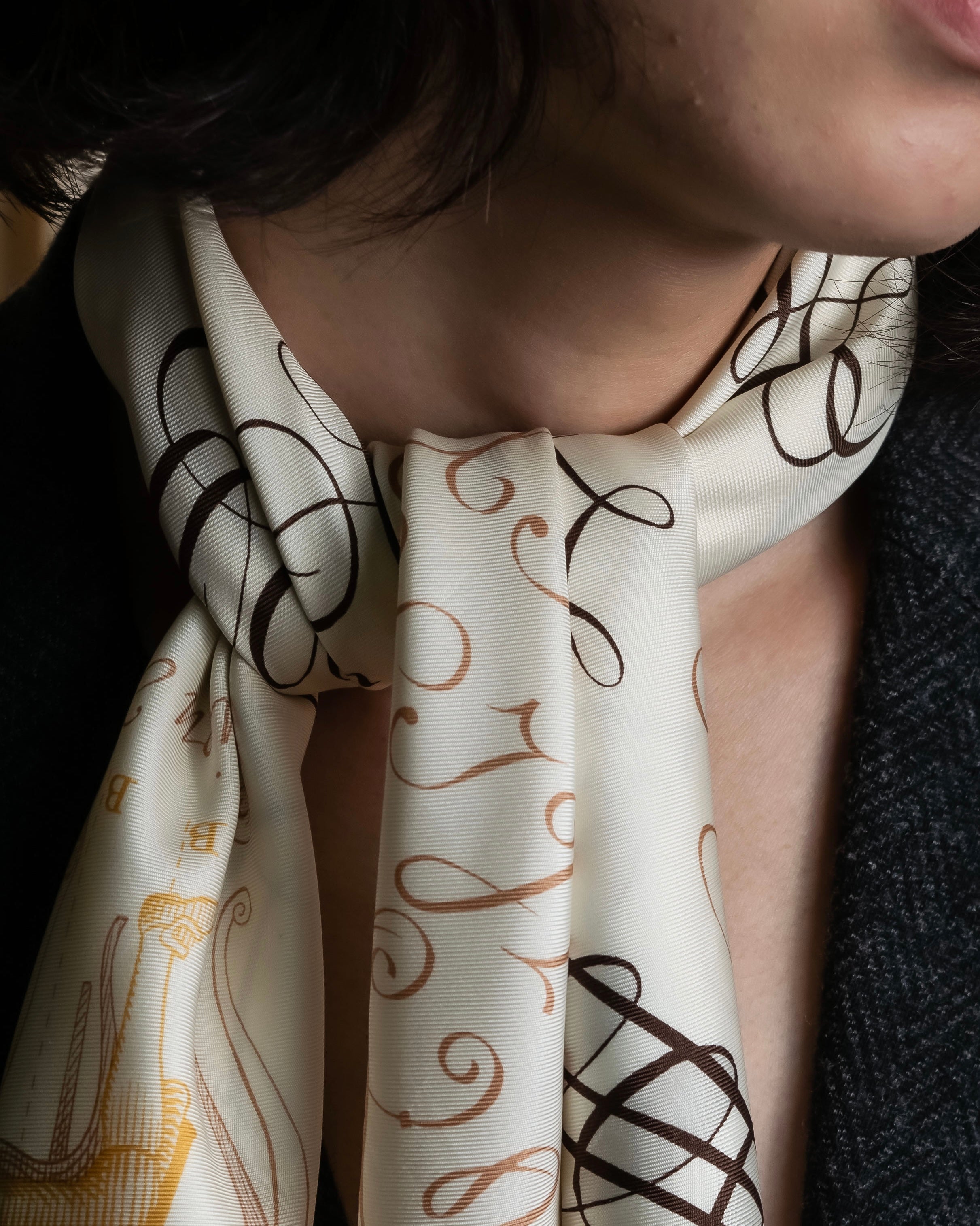 "HERMES" LART DECRIRE Carré  90 silk scarf