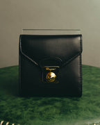 "Salvatore Ferragamo" 80's-90's Classic calf leather wallet