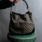 "GUCCI" Bamboo design GG canvas pattern bag