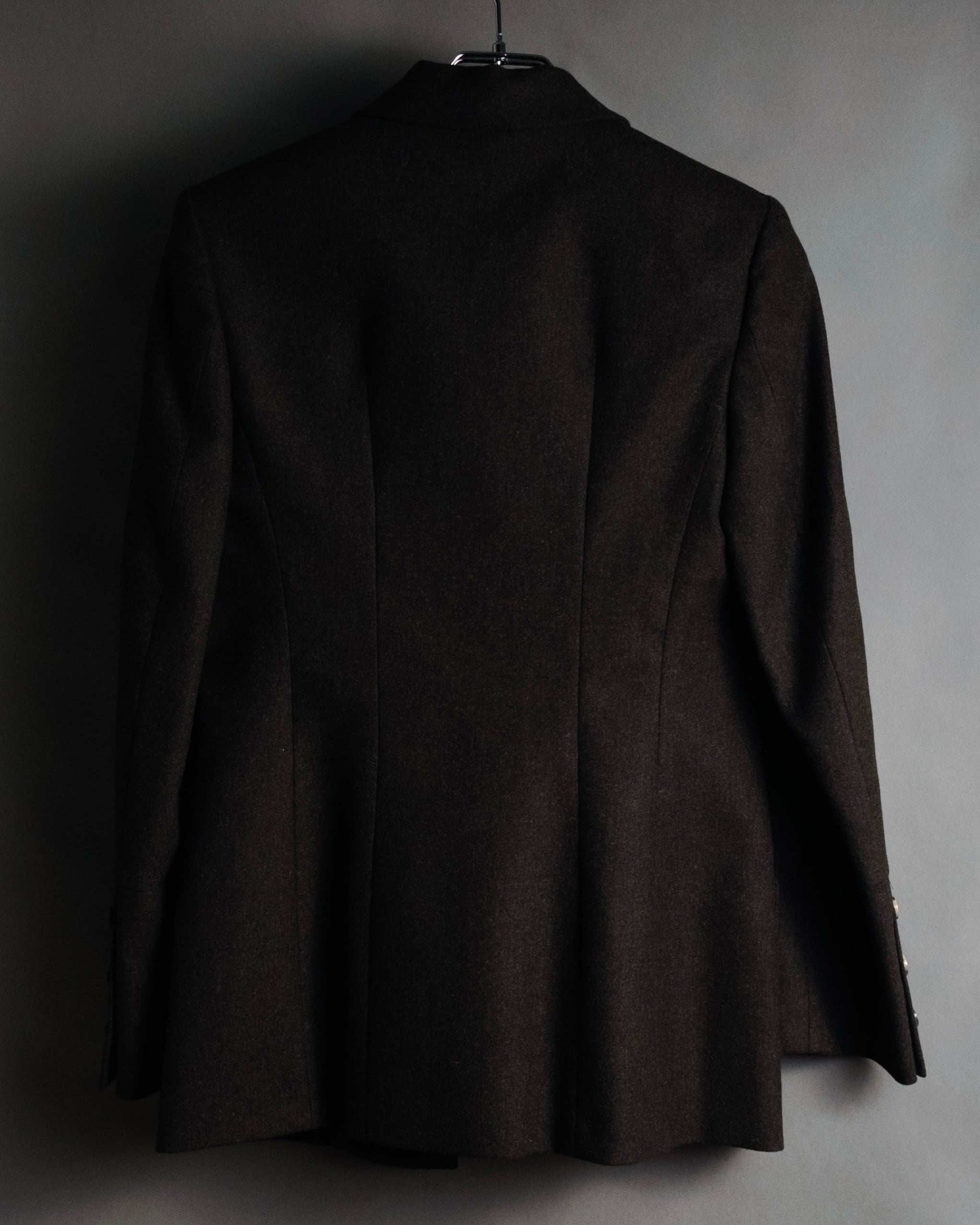 “Salvatore Ferragamo” 2000’s Four button tailored wool blend jacket