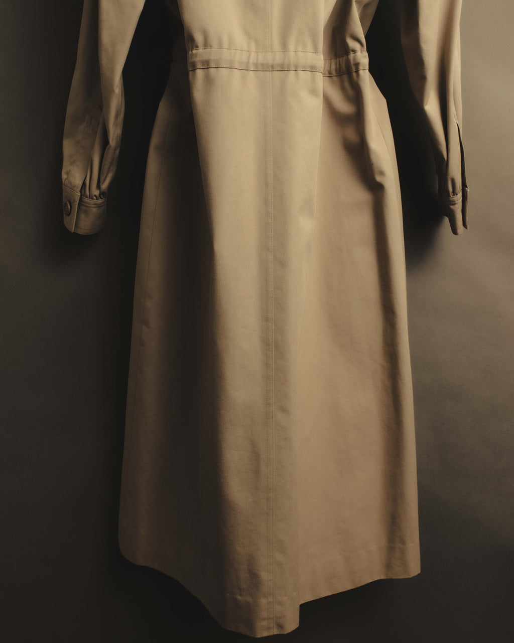 "Yves Saint Laurent" Vintage fox fur trimmed hooded long coat