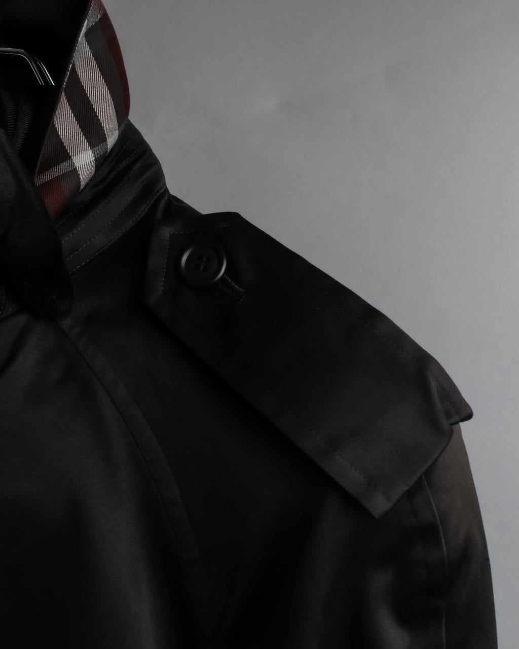 "BURBERRYS" Traditional detail double-breasted stand color trench coat