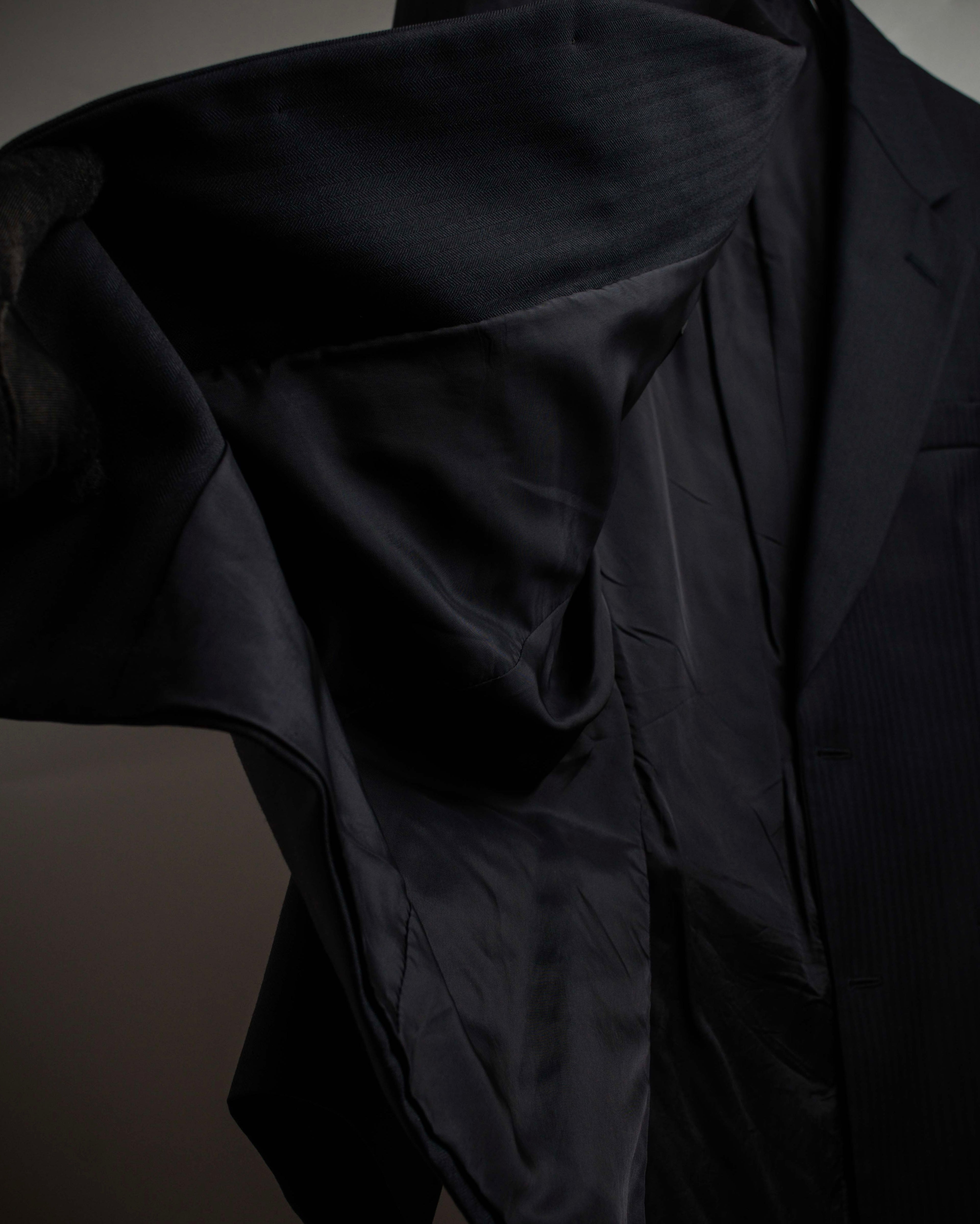 "YVES SAINT LAURENT" Classical tailoring shadow stripe pattern set up