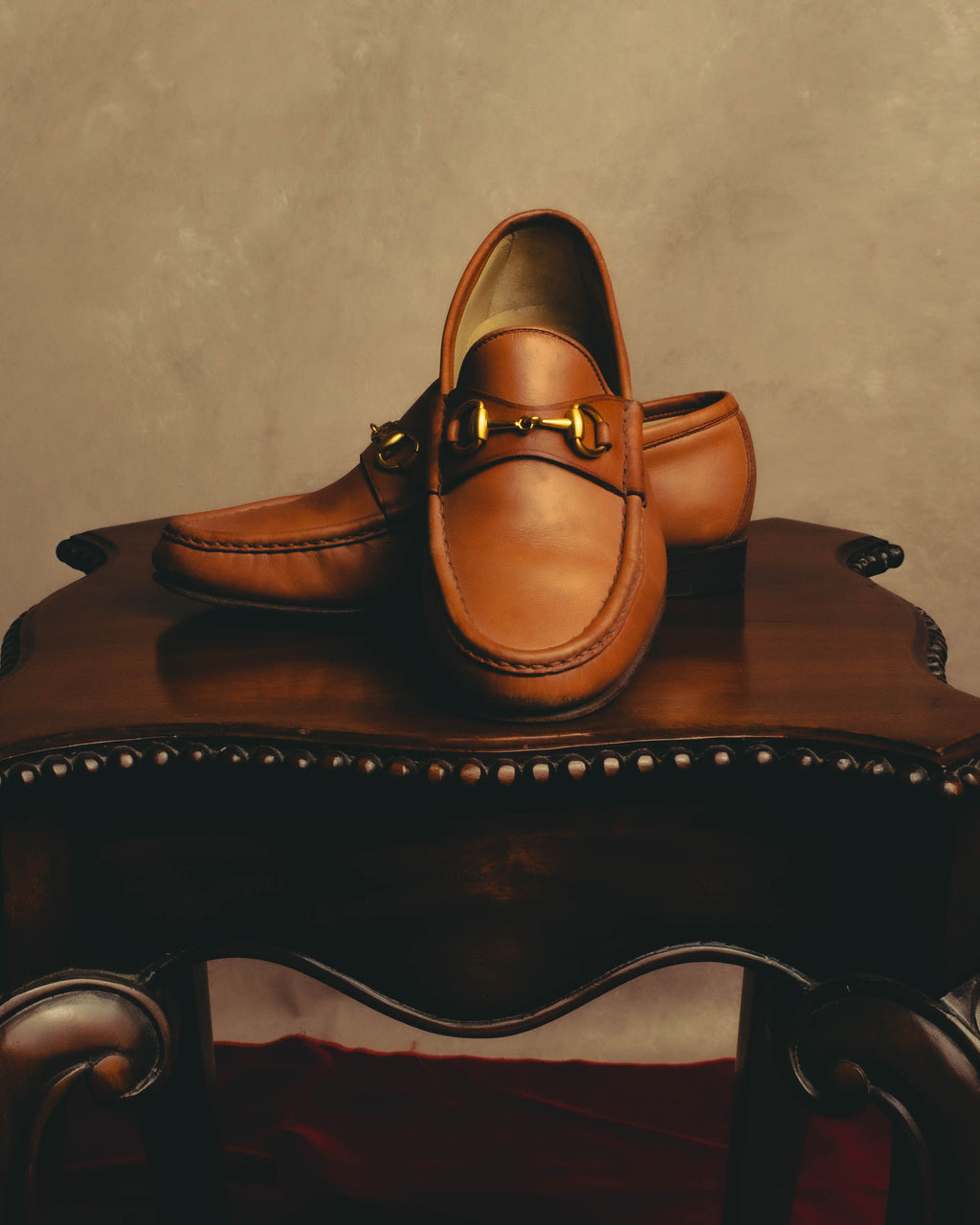 "GUCCI" 80's-90's Classic horsebit leather loafers