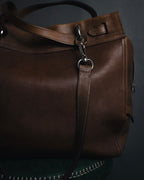 "MAURO GOVERNA" 00’s-10’s lamb leather belted draped bag