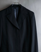 "GUCCI" 90's Beautiful draping fly-front tailored jacket