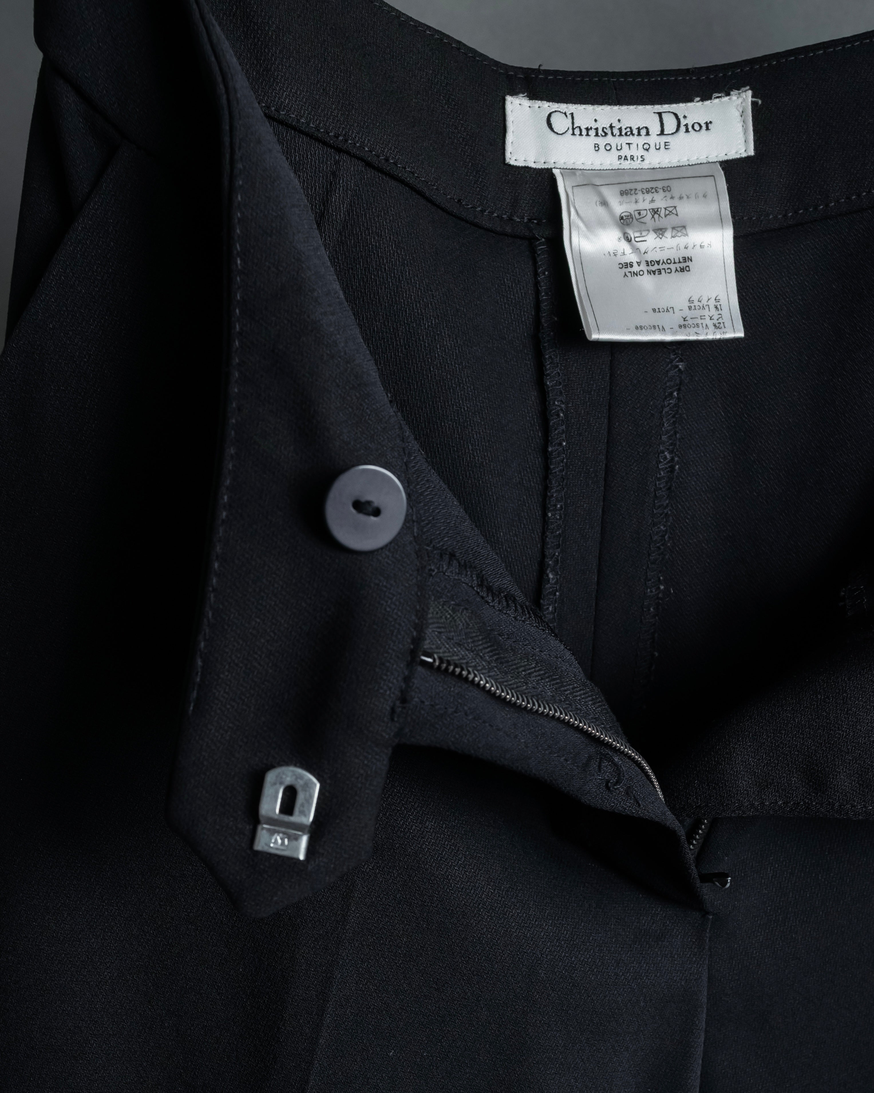 "Christian Dior Boutique Paris" Beautiful waistline wide silhouette Slacks