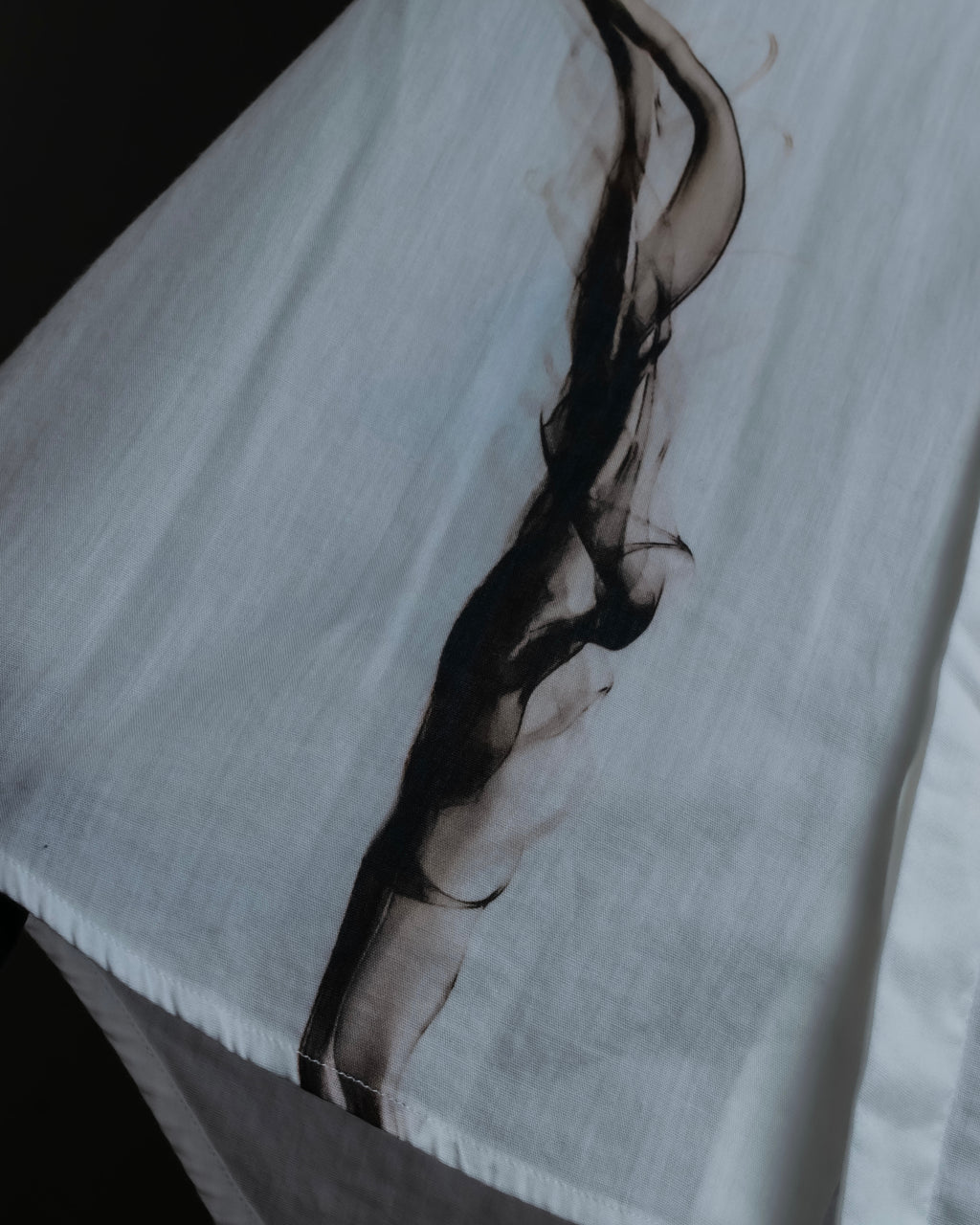 "Alexandar McQueen" Smoke art print cotton oversized shirt