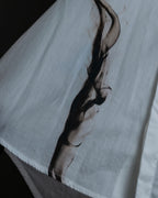 "Alexandar McQueen" Smoke art print cotton oversized shirt