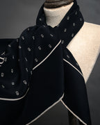 “Christian Dior” 90’s CD monogram silk scarf