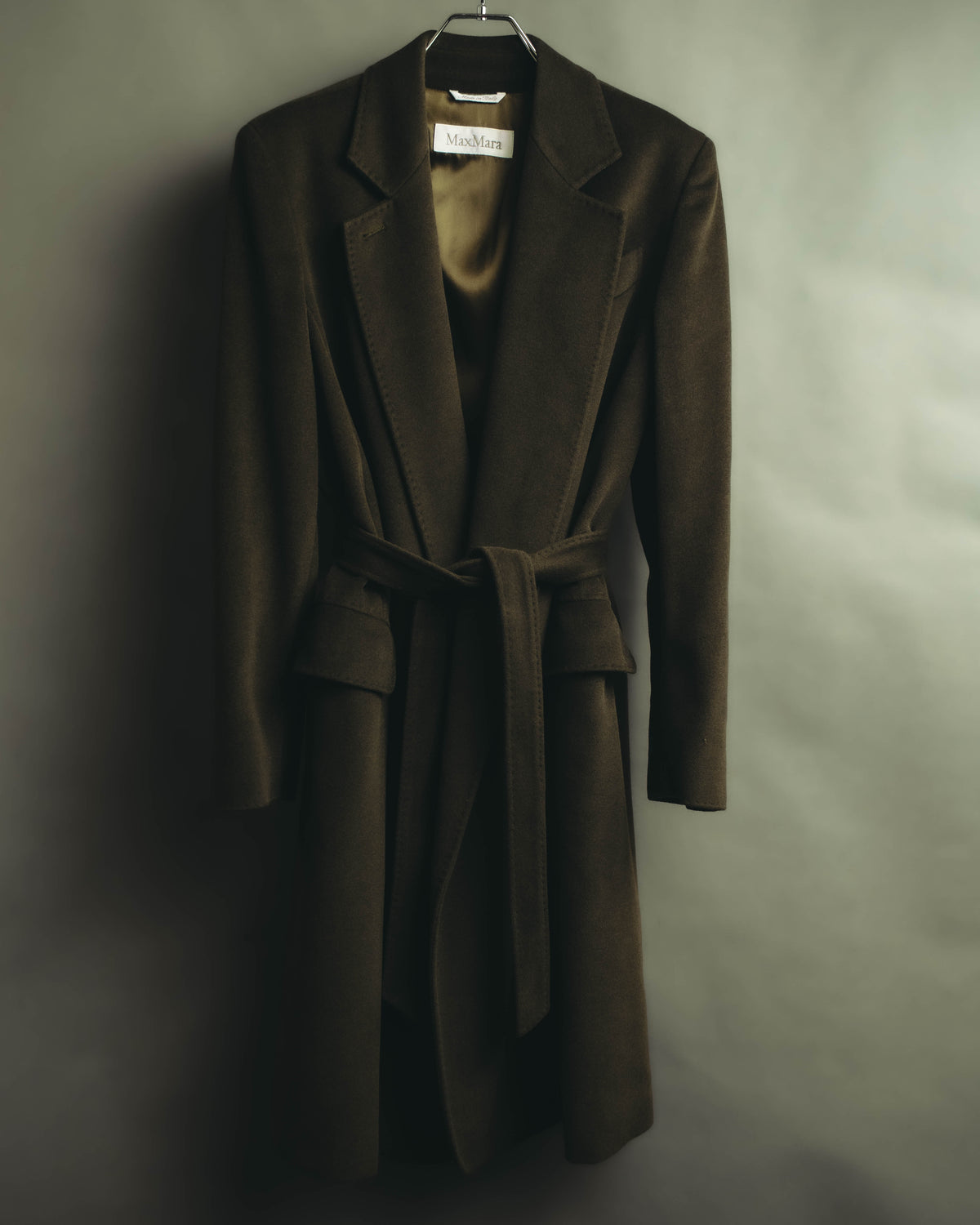 “Max Mara” 00’s Belted angora blend long coat