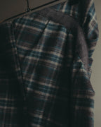 "BRUNELLO CUCINELLI" Late 90's-early 10's Soft wool plaid draped skirt