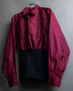 "JEAN PAUL GAULTIER FEMME"
 Waist different material switching design shirt