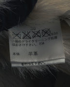 "BURBERRY BLUE LABEL" 00’s Shearling cable-knit pockets coat