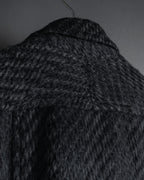 Abrigo de mezcla de mohair de doble botonadura de los años 90 de Christian Dior MONSIEUR