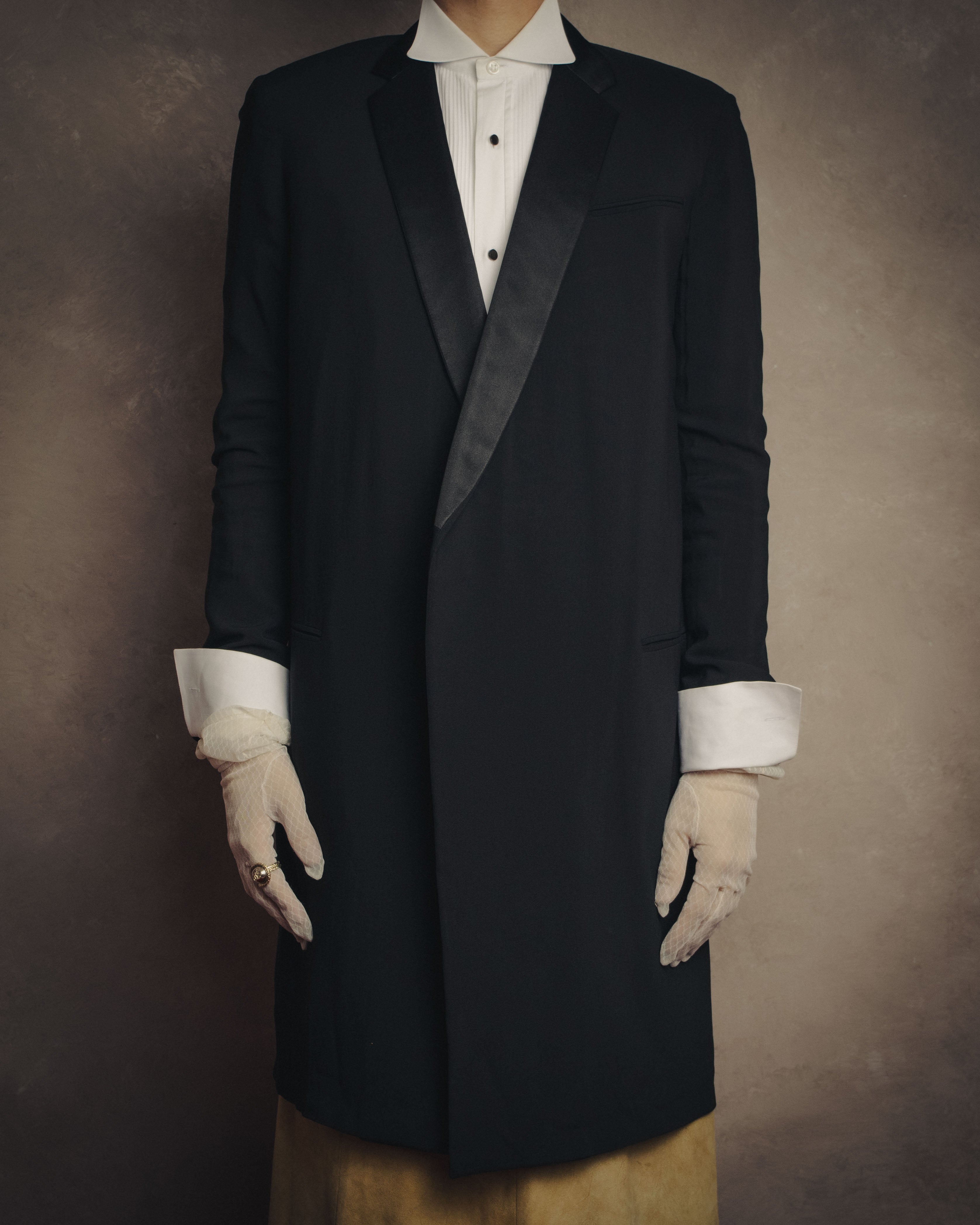 -SPECIAL- “CELINE” 2008-2014 Tuxedo satin lapel long jacket