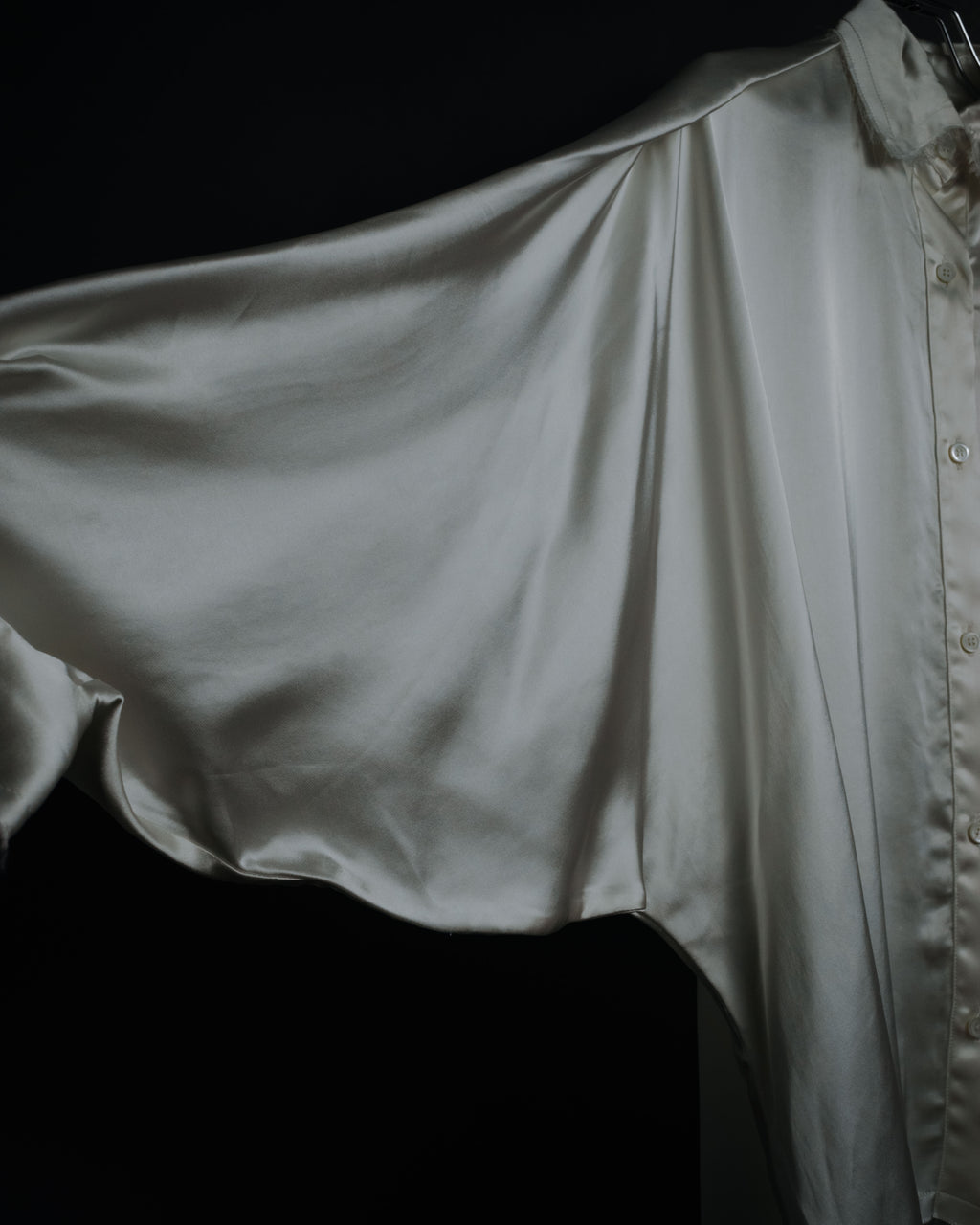 –SPECIAL– "LOEWE" 00’s Satin dolman sleeve destroy edge shirt