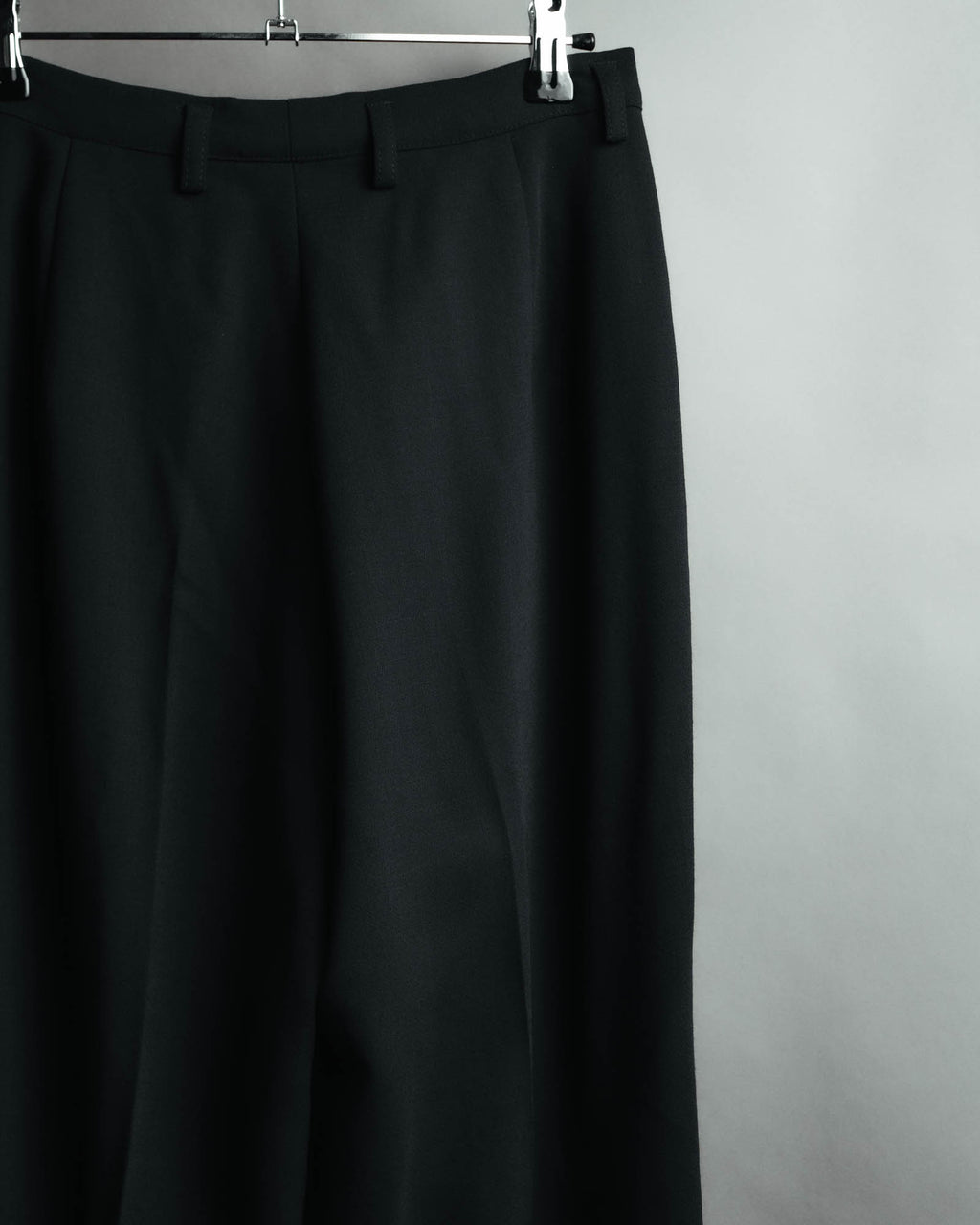 -MOOD MILLÉSIMES- 80’s-90’s black wool intuck wide trousers