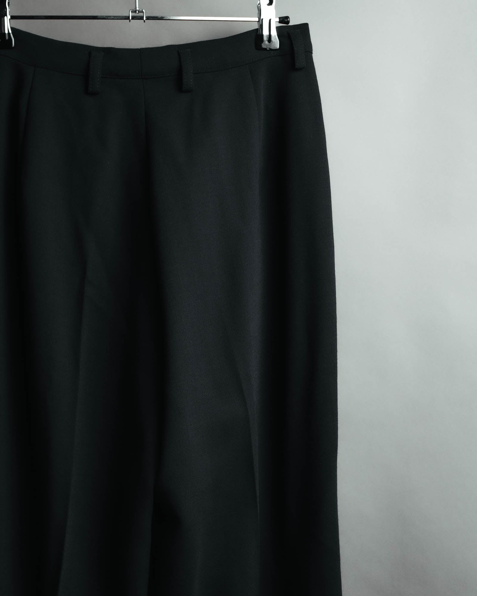 -MOOD MILLÉSIMES- 80’s-90’s black wool intuck wide trousers
