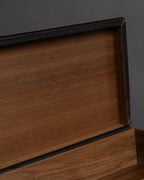 "LOEWE" Logo engraved wooden storage box