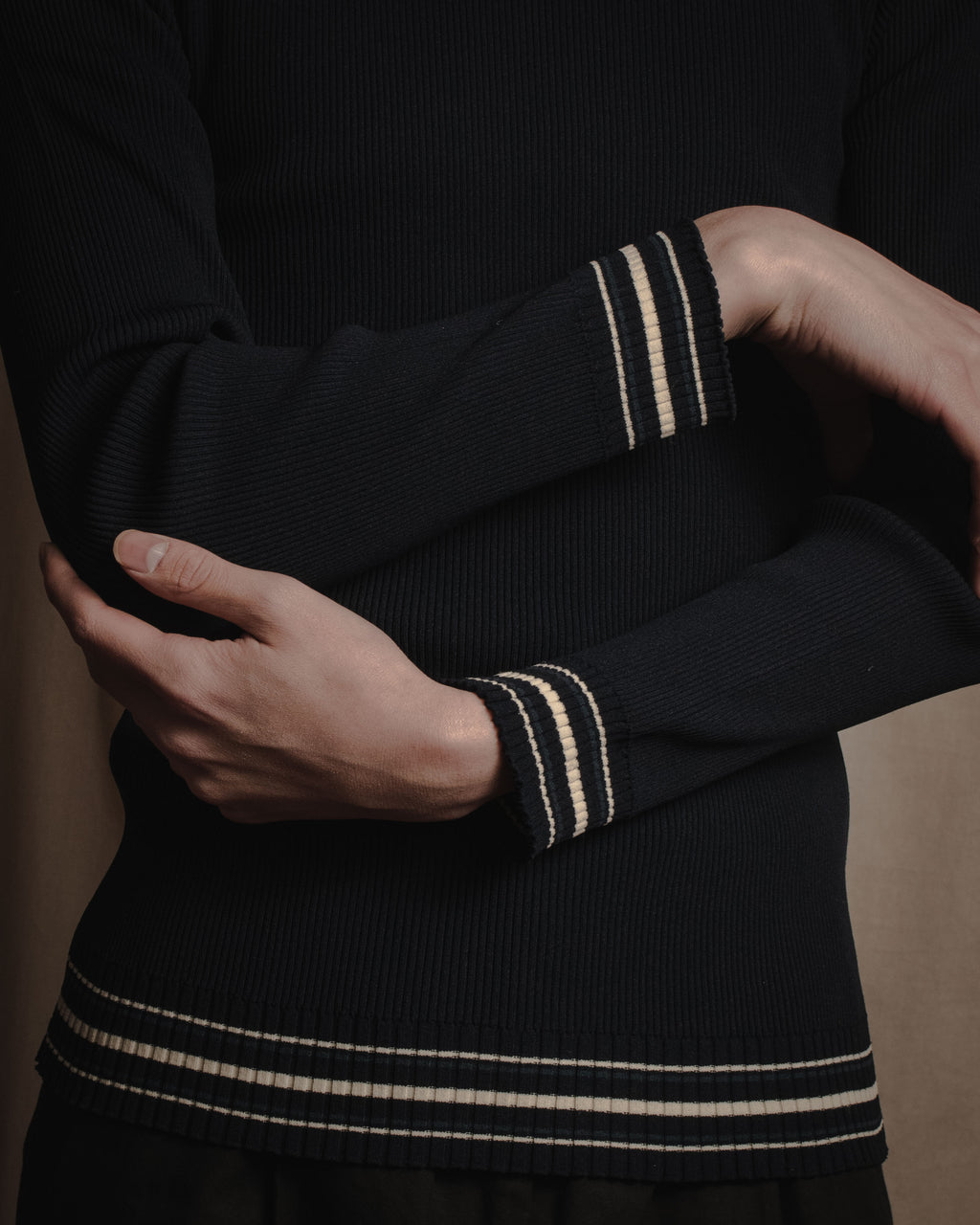 "Jean Paul GAULTIER CLASSIQUE"
Mid 90s nylon rib knit sweater